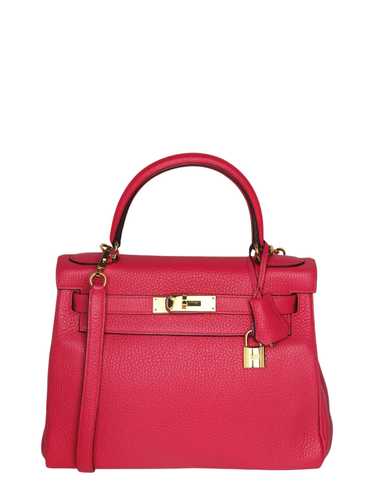 Hermes Rouge Extreme Leather 28cm Kelly Bag GHW