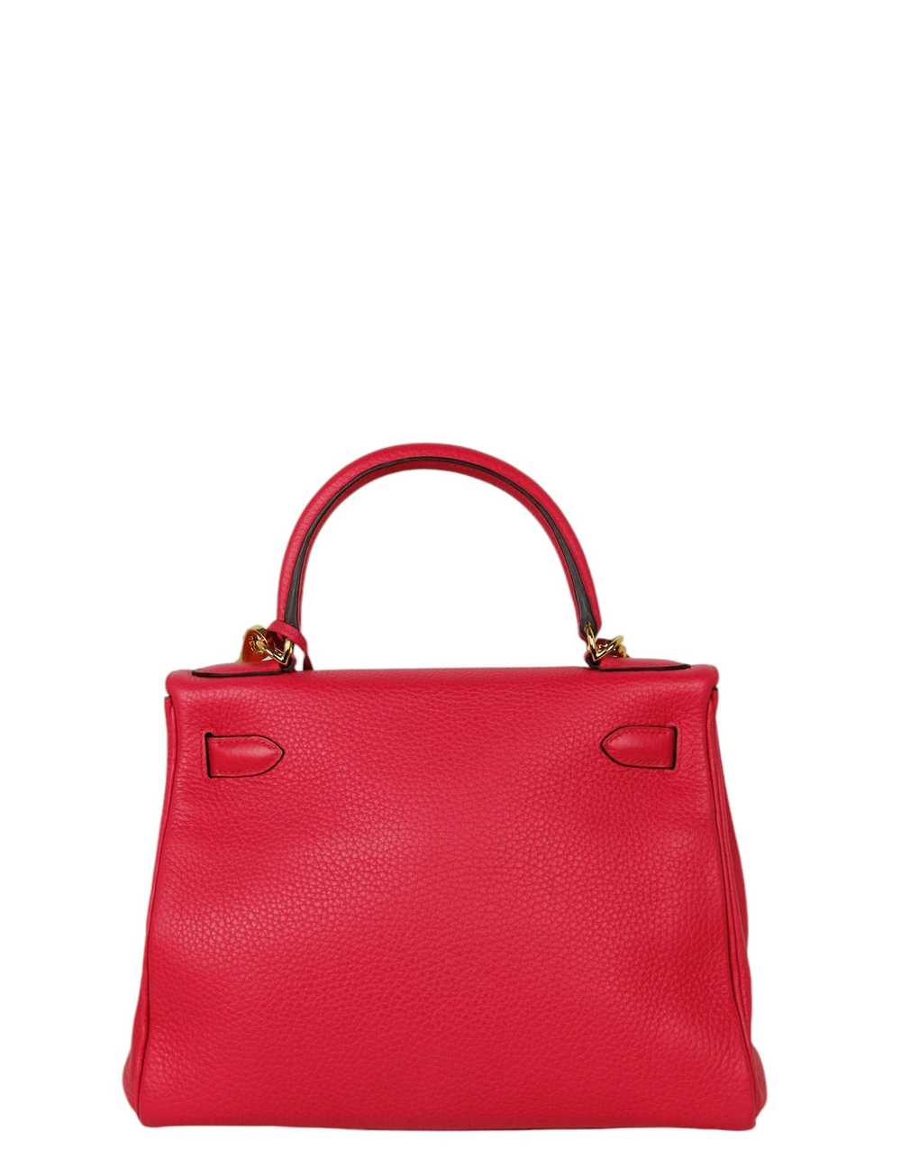 Hermes Rouge Extreme Leather 28cm Kelly Bag GHW - image 3