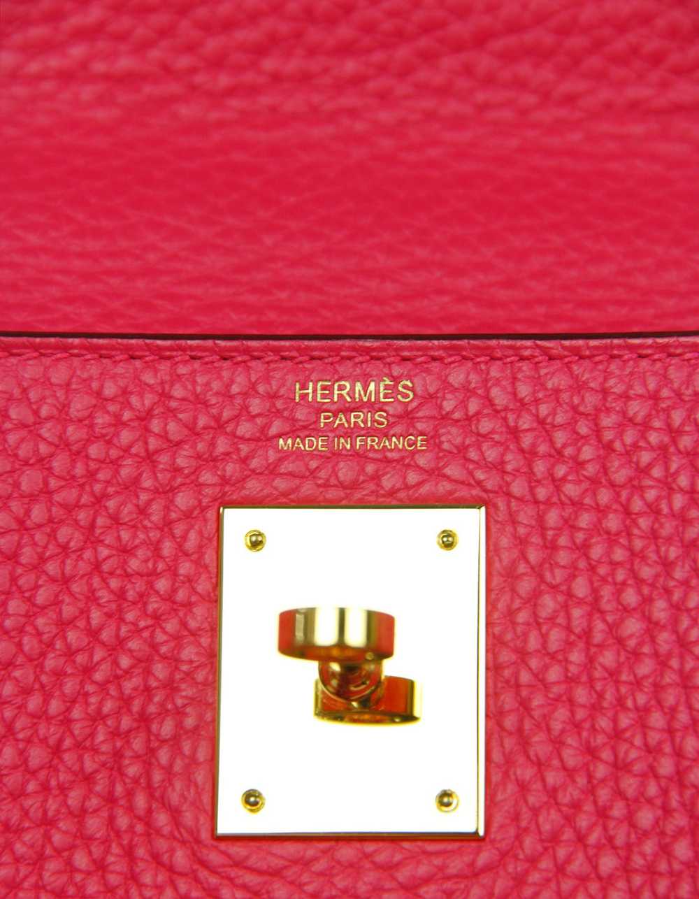 Hermes Rouge Extreme Leather 28cm Kelly Bag GHW - image 7