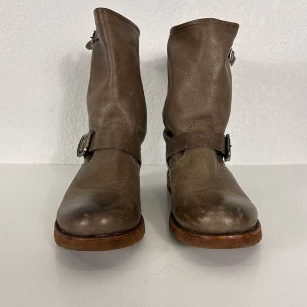 Frye Veronica Short Boots Brown Leather Pull On B… - image 3