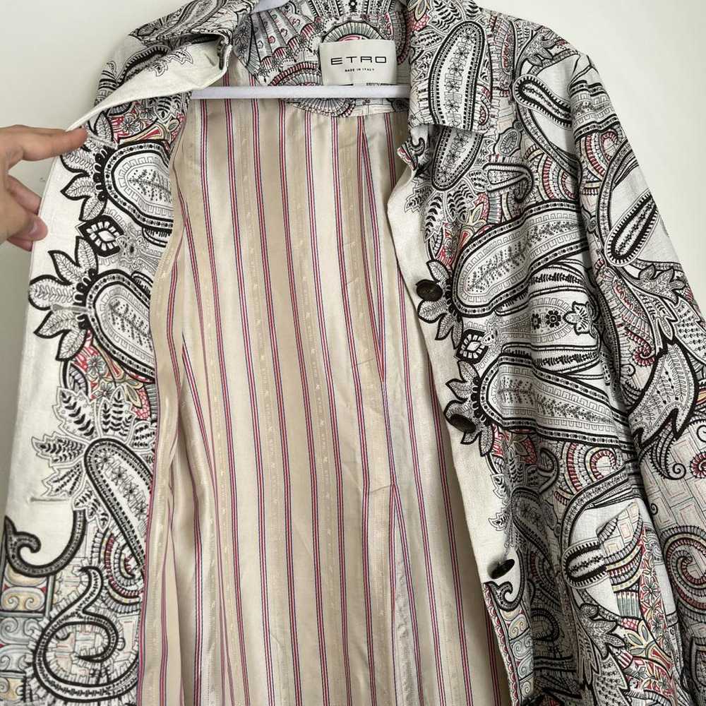 Etro Linen trench coat - image 10