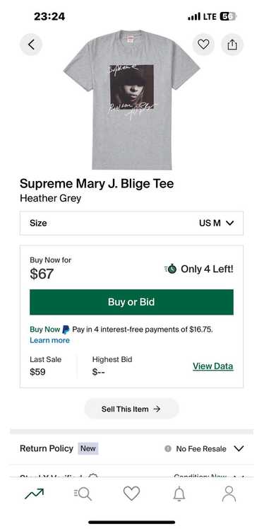 Supreme Supreme Mary J Blige Tee - image 1