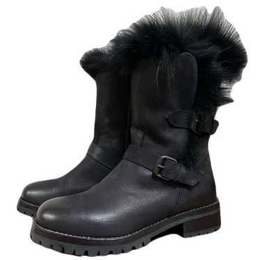 SARTORE Engineer Boots Rabbit Fur 36 Made in Italy