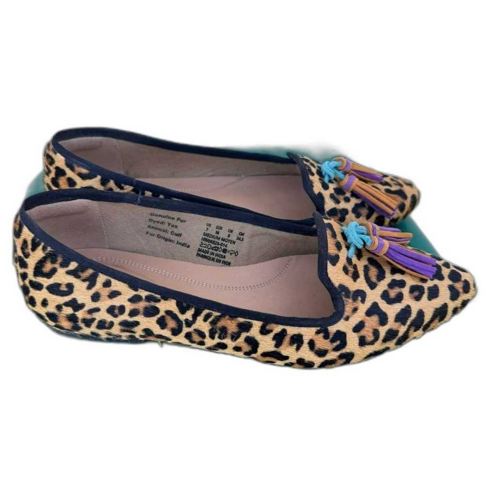 Hush Puppies Leopard Print Calf Hair Leather Loaf… - image 2