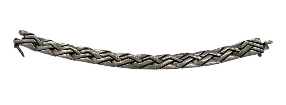 Mexican Sterling Silver Articulated Link Bracelet - image 2