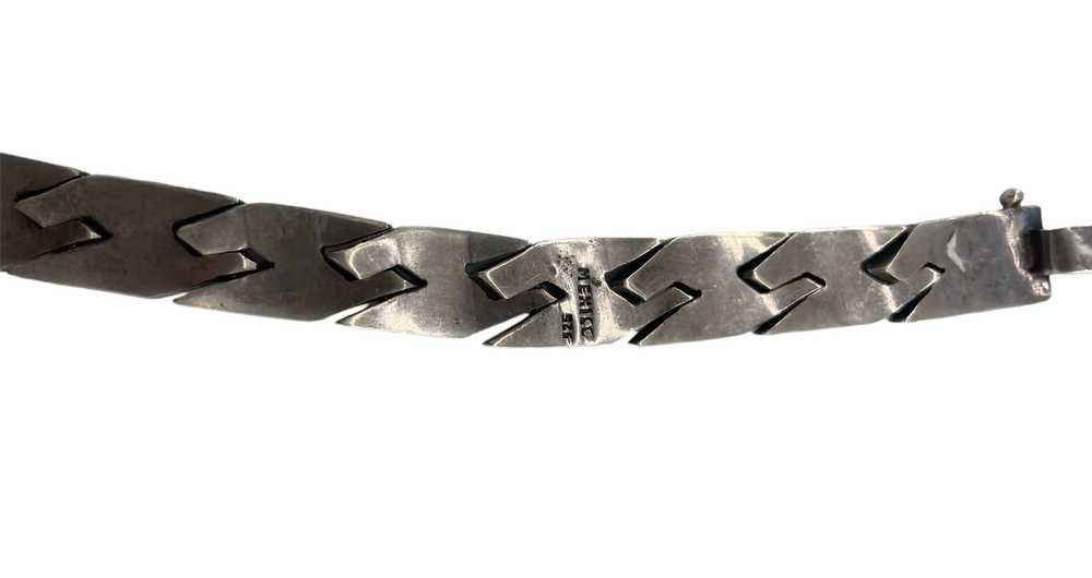 Mexican Sterling Silver Articulated Link Bracelet - image 4