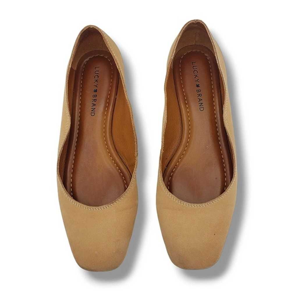 Lucky Brand Dellie Ballet Flat Womens 9 Beige Sue… - image 7