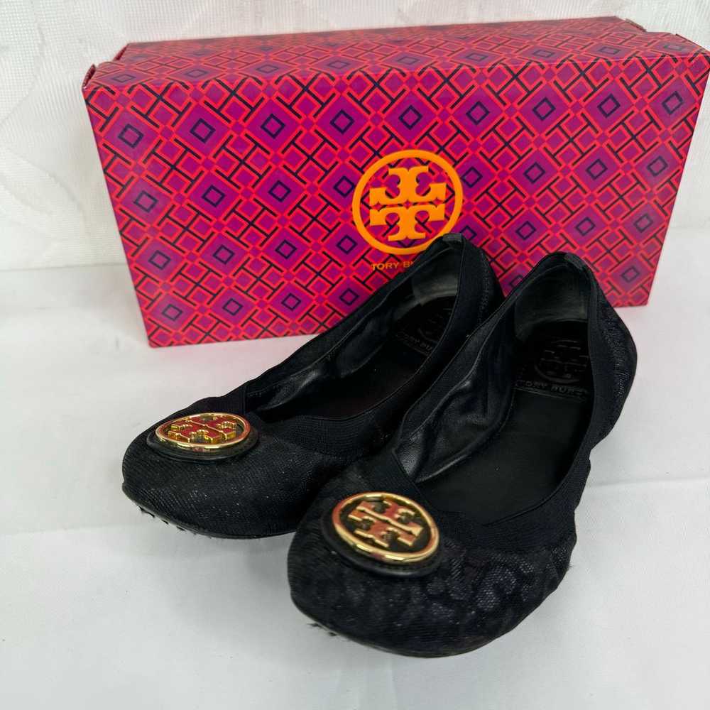 Tory Burch Caroline 2 Black Leopard Print Ballet … - image 2