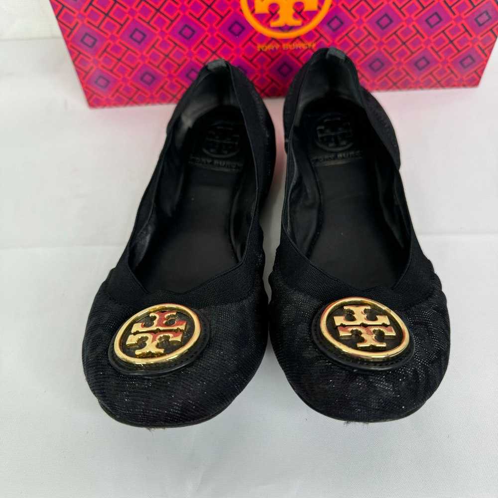 Tory Burch Caroline 2 Black Leopard Print Ballet … - image 3