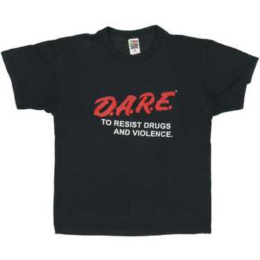 Fruit Of The Loom Vintage Dare To Resist Drugs An… - image 1