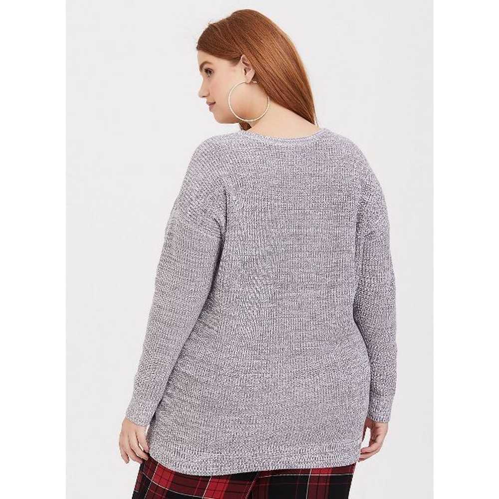 Torrid Tunic Sweater Knit Sweater Women 2X Gray S… - image 9