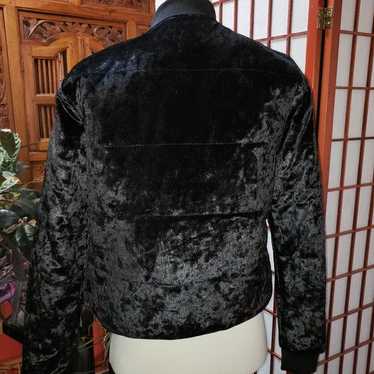 Juicy Couture Black Velvet Bomber Jacket