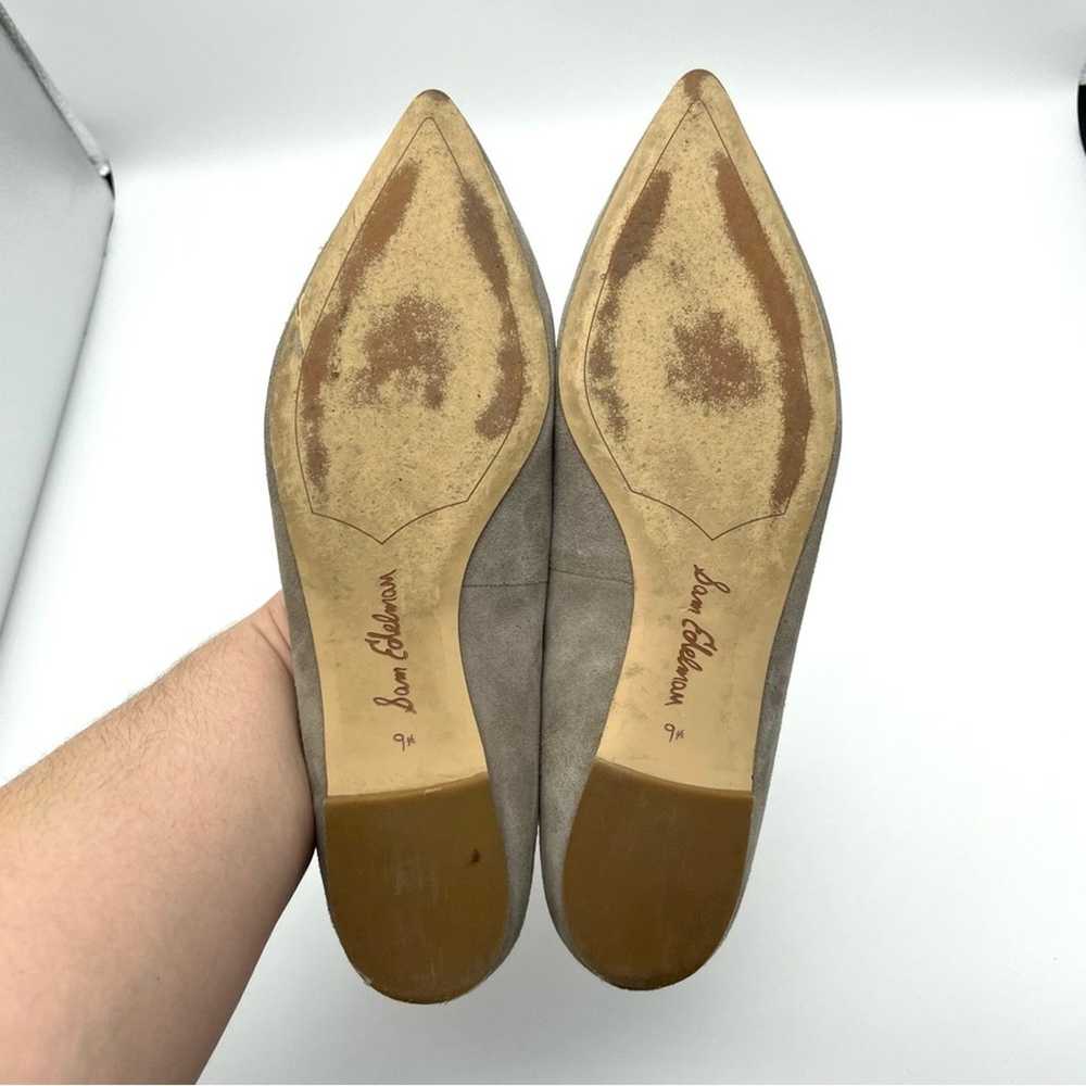 Sam Edelman Rae Point Toe Flat Tan Suede 9.5 - image 9