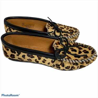 MINNETONKA Moccasins Womens Size 5 Leopard Spot Ca