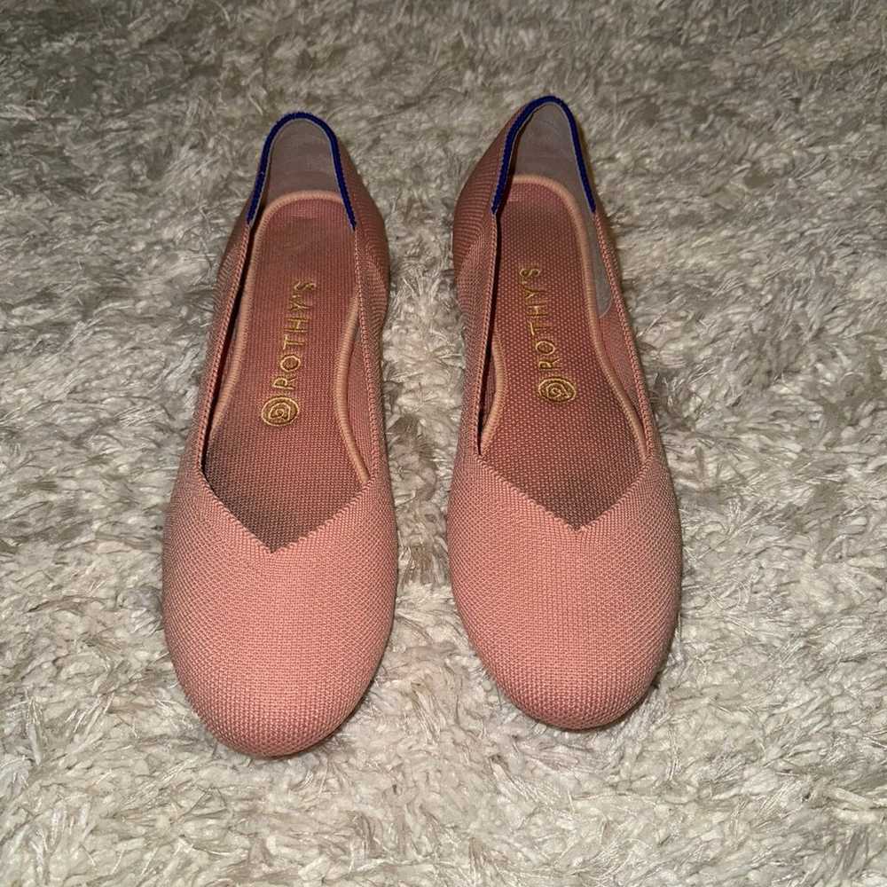 Rothys The Flat Ballet Round Toe Coral Pink Blush… - image 2