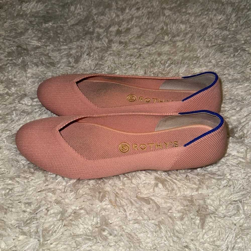 Rothys The Flat Ballet Round Toe Coral Pink Blush… - image 5