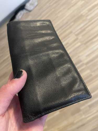 Prada Prada | mens vintage black leather bifold wa