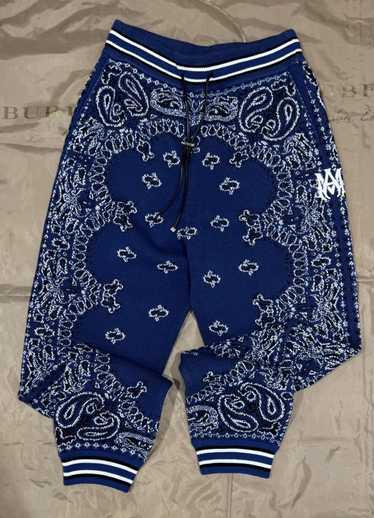 Amiri AMIRI Bandana-print track trousers - Blue si