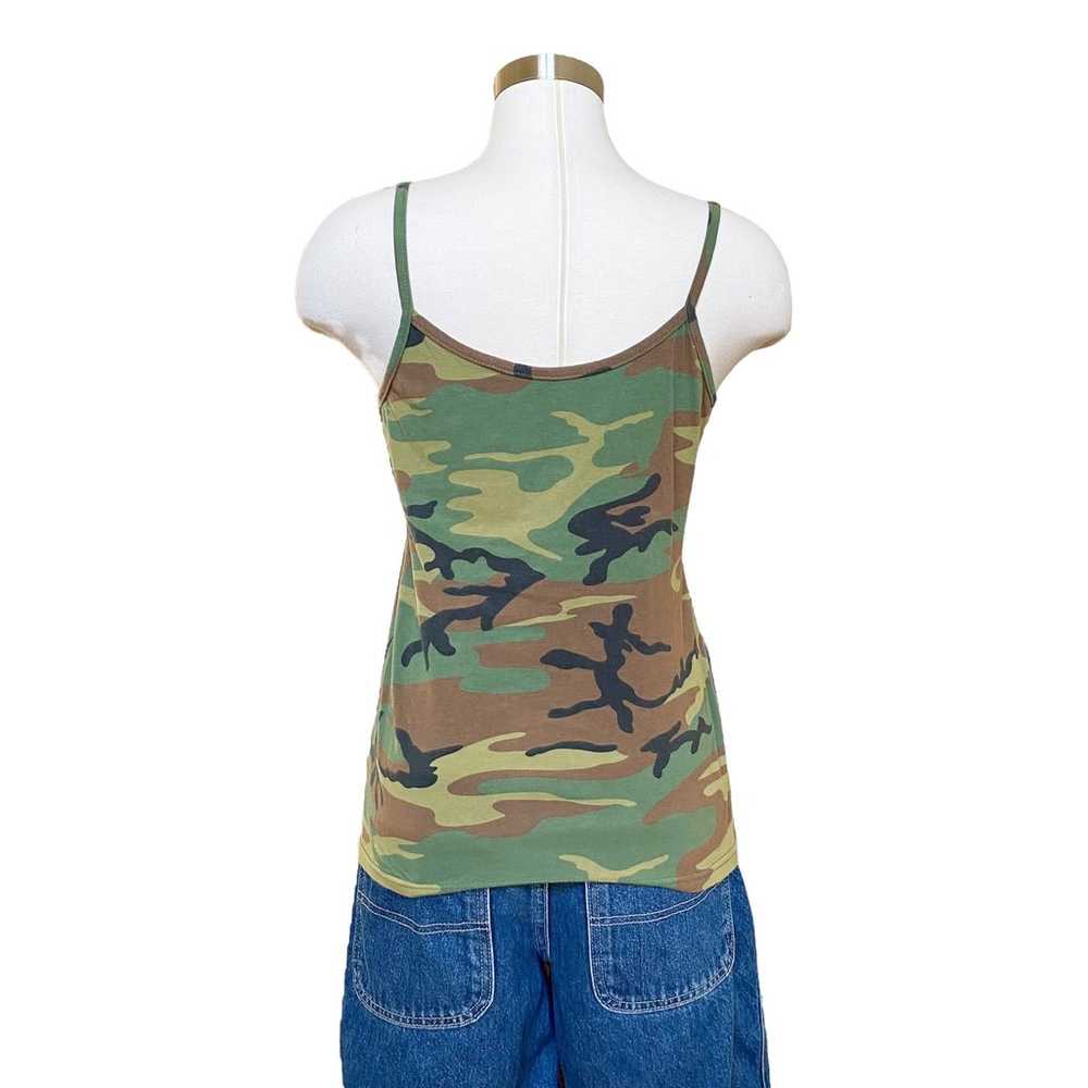 Vintage 90s Y2K Rothco Green Camo Tank Top Street… - image 5