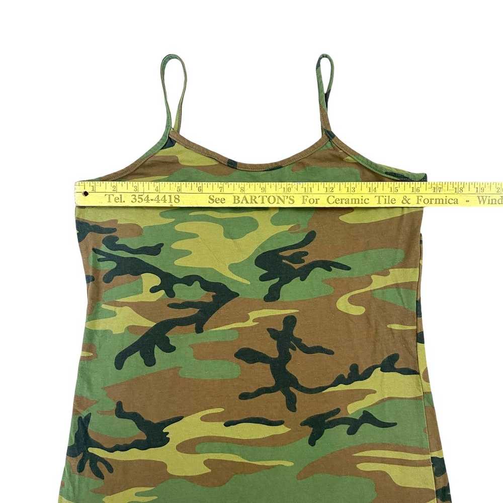 Vintage 90s Y2K Rothco Green Camo Tank Top Street… - image 6