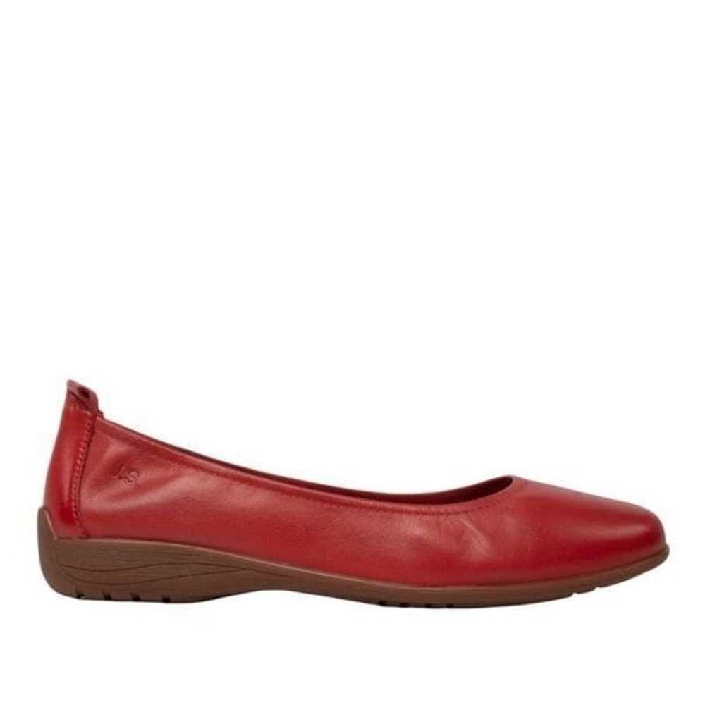 Josef Seibel Fenja 01 Red Leather Ballet Flats | … - image 10