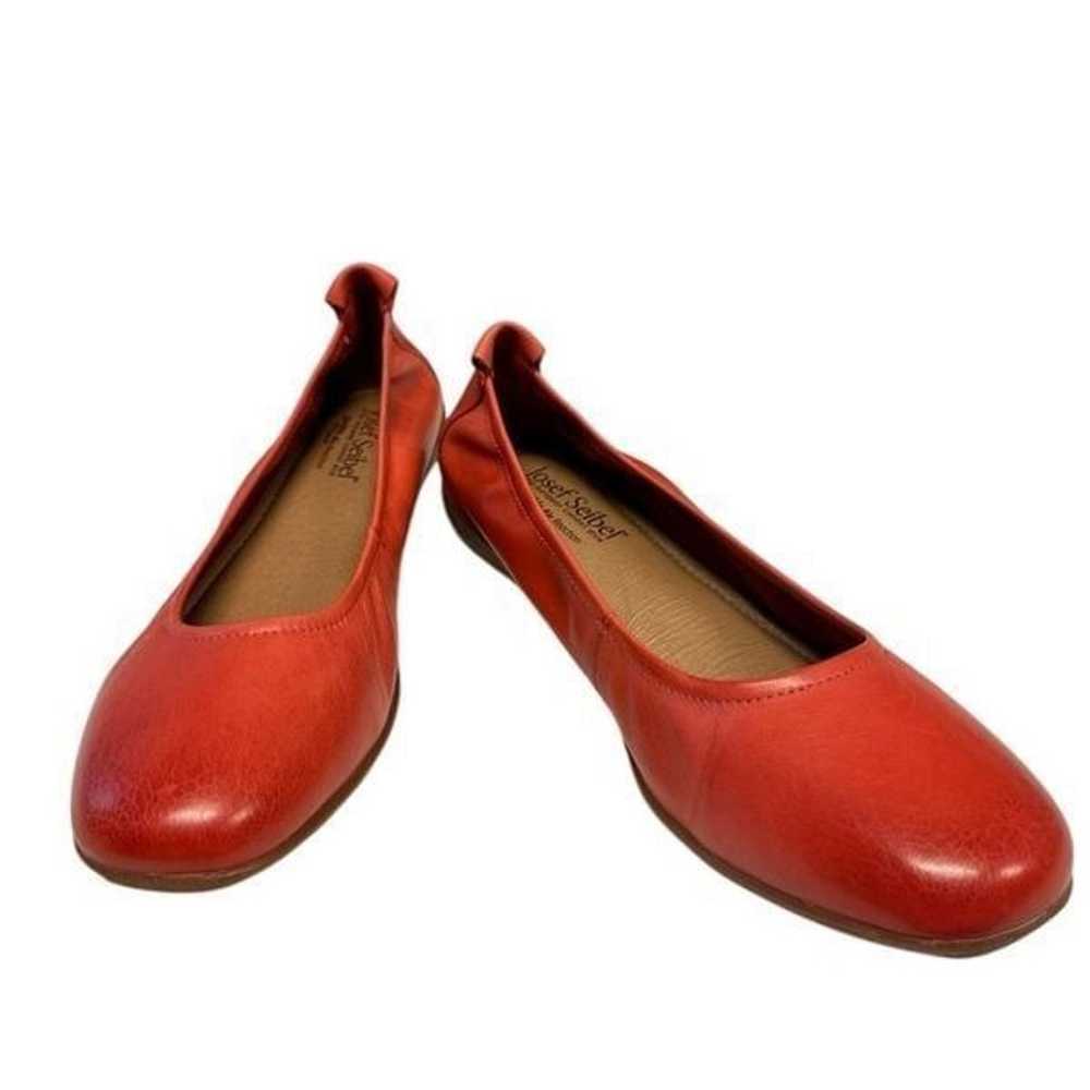 Josef Seibel Fenja 01 Red Leather Ballet Flats | … - image 1