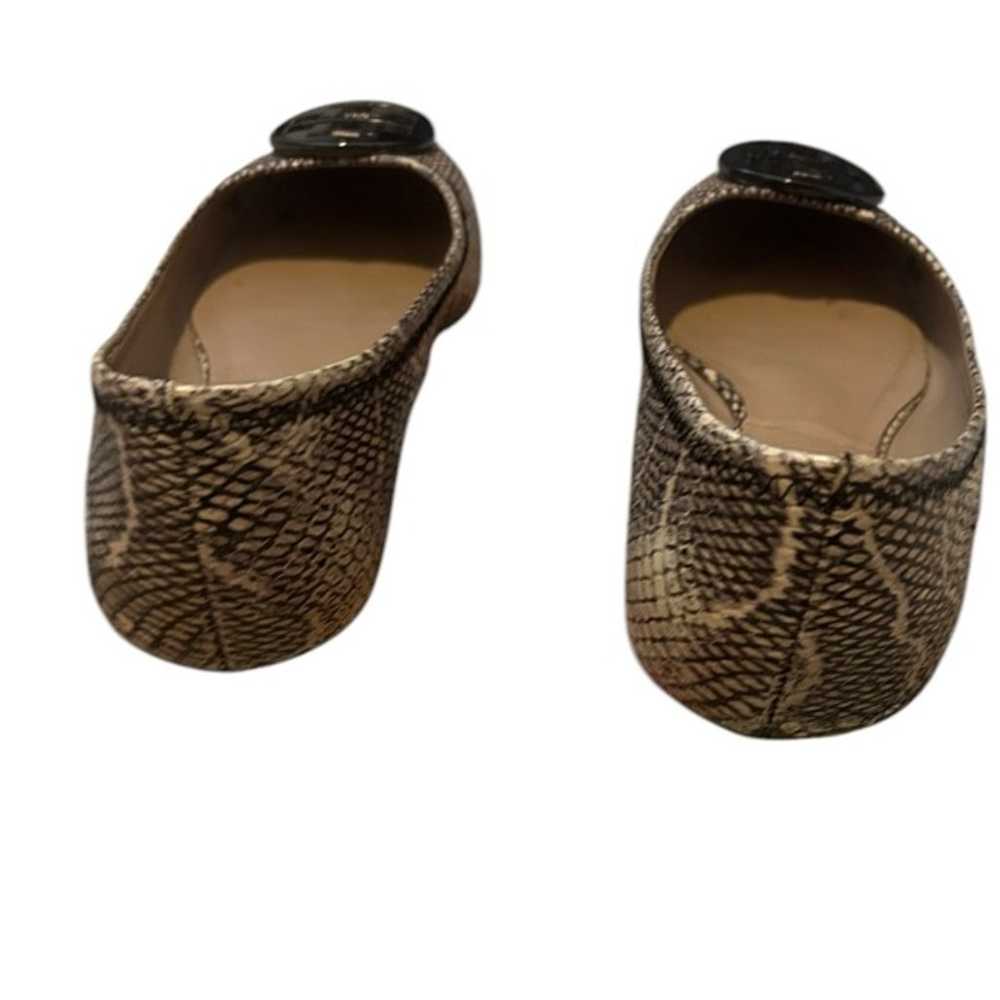 Tory Burch Reva Snake Print Minnie Ballerina Ball… - image 2