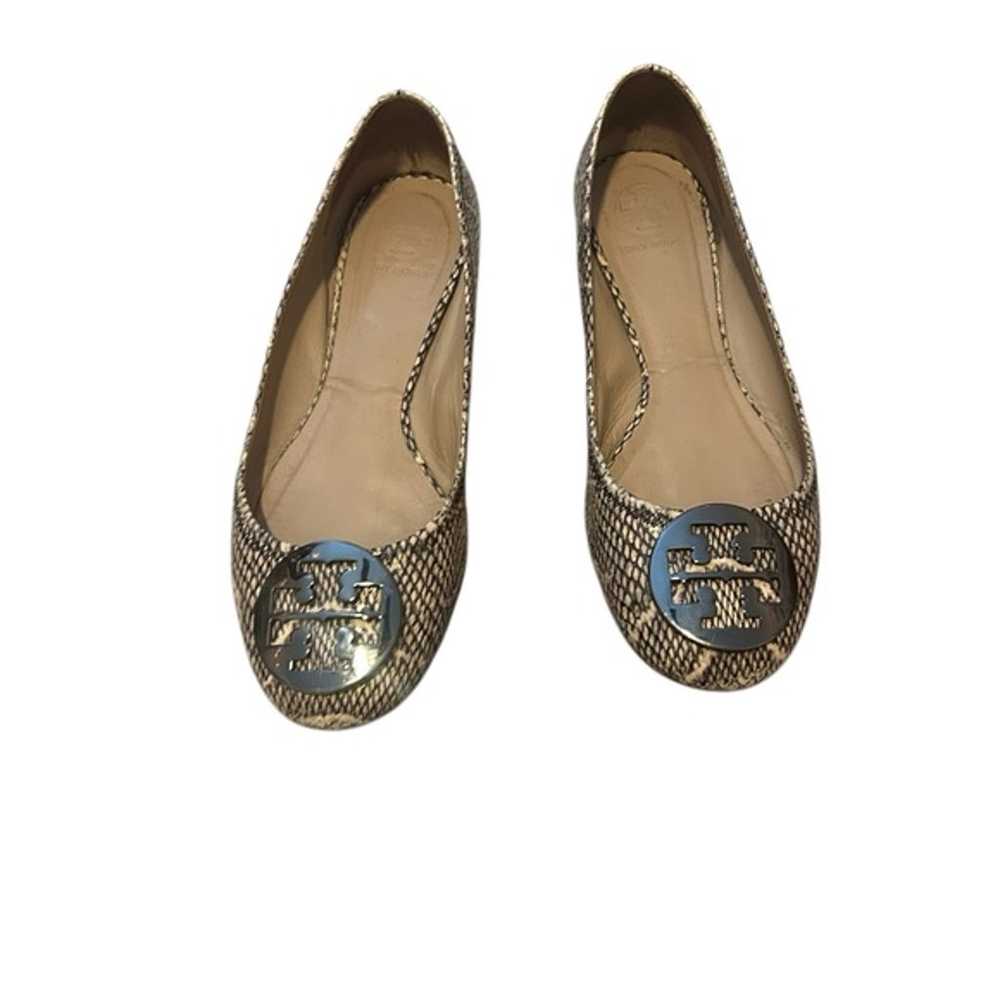 Tory Burch Reva Snake Print Minnie Ballerina Ball… - image 4