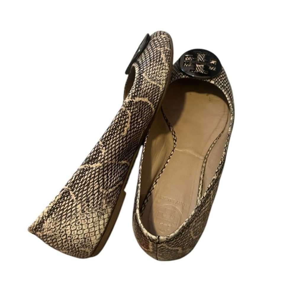 Tory Burch Reva Snake Print Minnie Ballerina Ball… - image 6