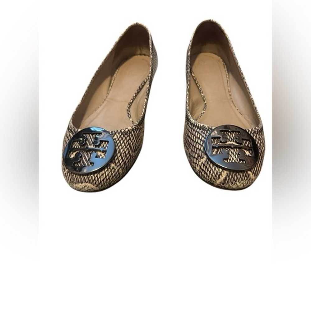 Tory Burch Reva Snake Print Minnie Ballerina Ball… - image 7