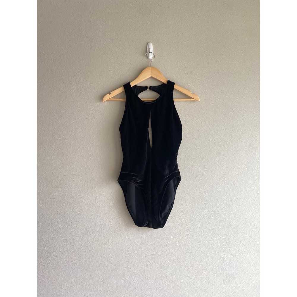 Anne Klein vintage 70s velvet one piece bodysuit … - image 1