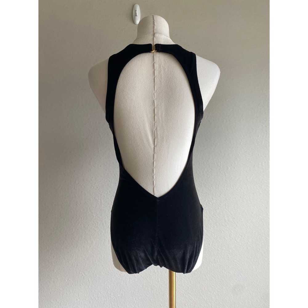 Anne Klein vintage 70s velvet one piece bodysuit … - image 4