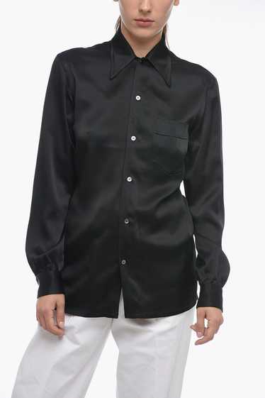 Maison Margiela og1mm1224 Satin Shirt in Black