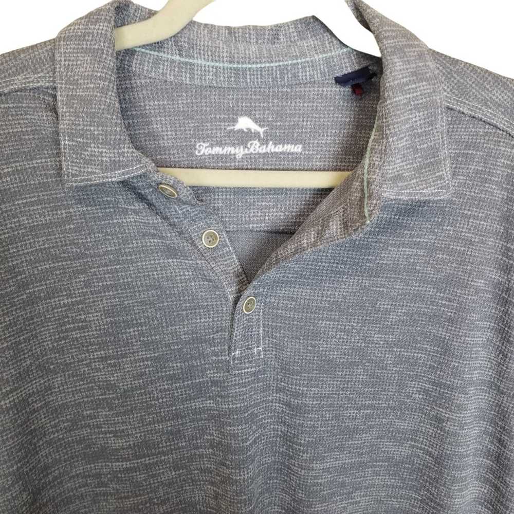 Tommy Bahama Polo Short Sleeve Polo Shirt XL Gray… - image 2