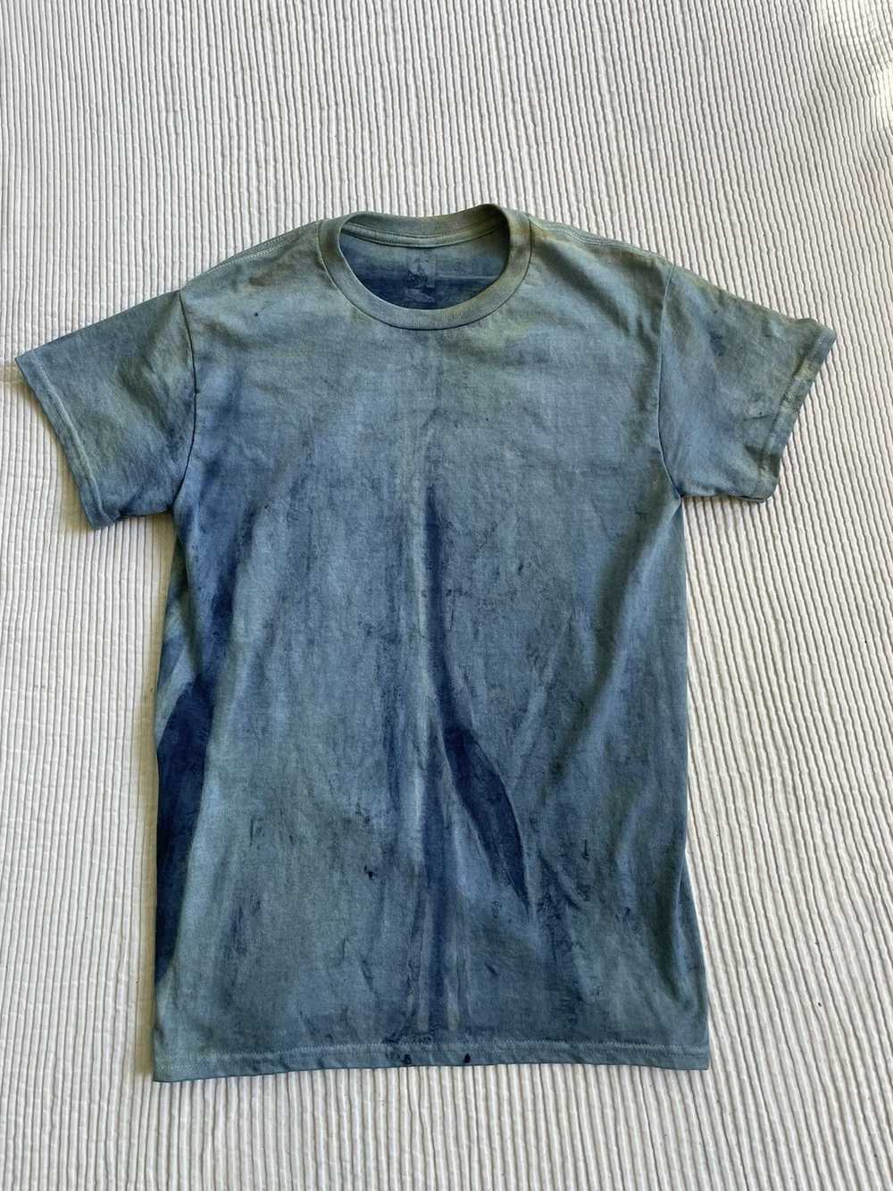 Indigo × Vintage Vertical Stripe Indigo Tee - image 1