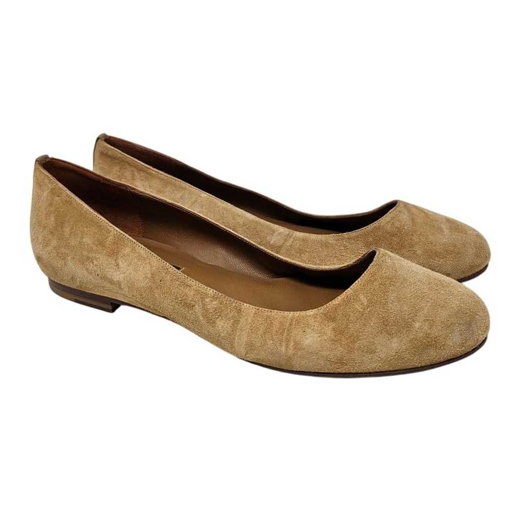 Margaux 40 Brown Suede Leather Ballet Flat Minima… - image 1