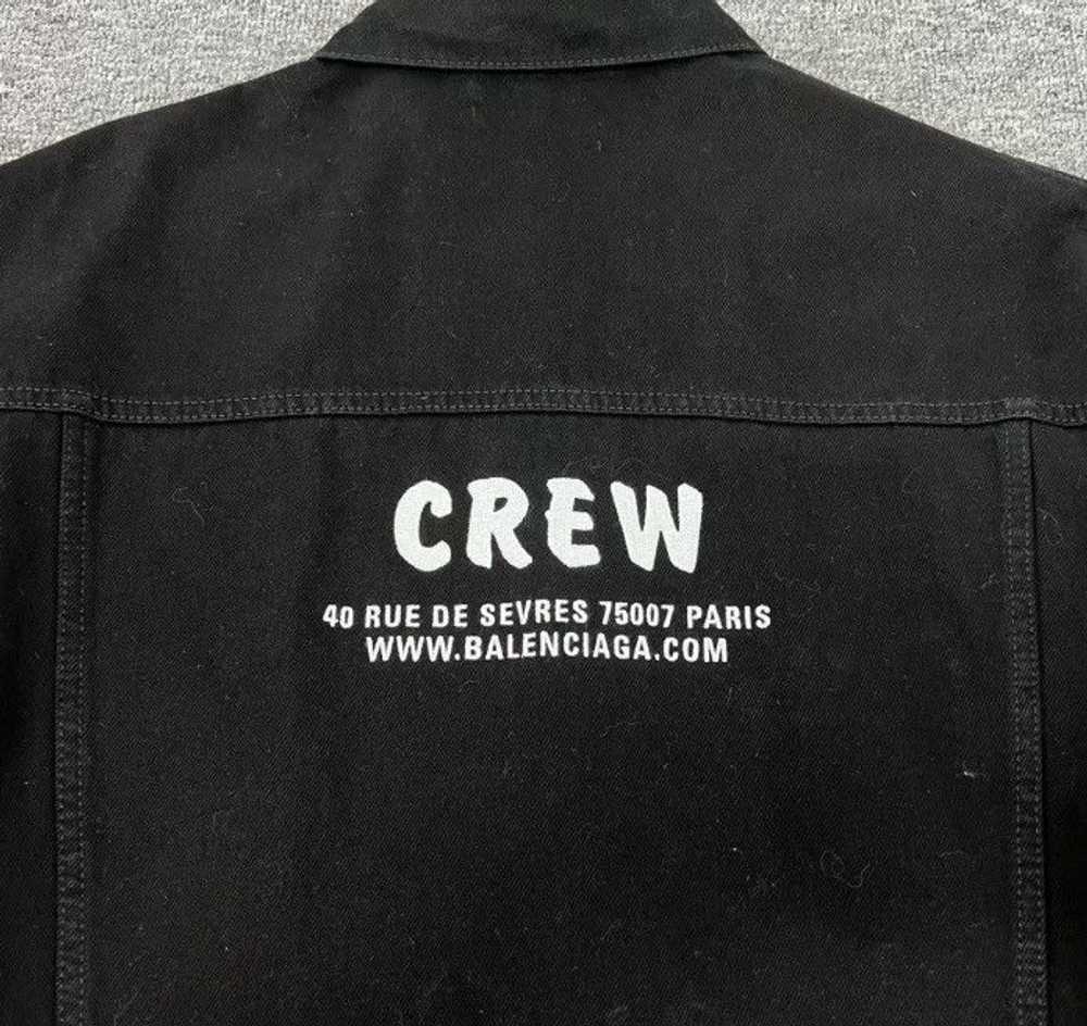 Balenciaga Balenciaga crew black denim jacket 241… - image 3