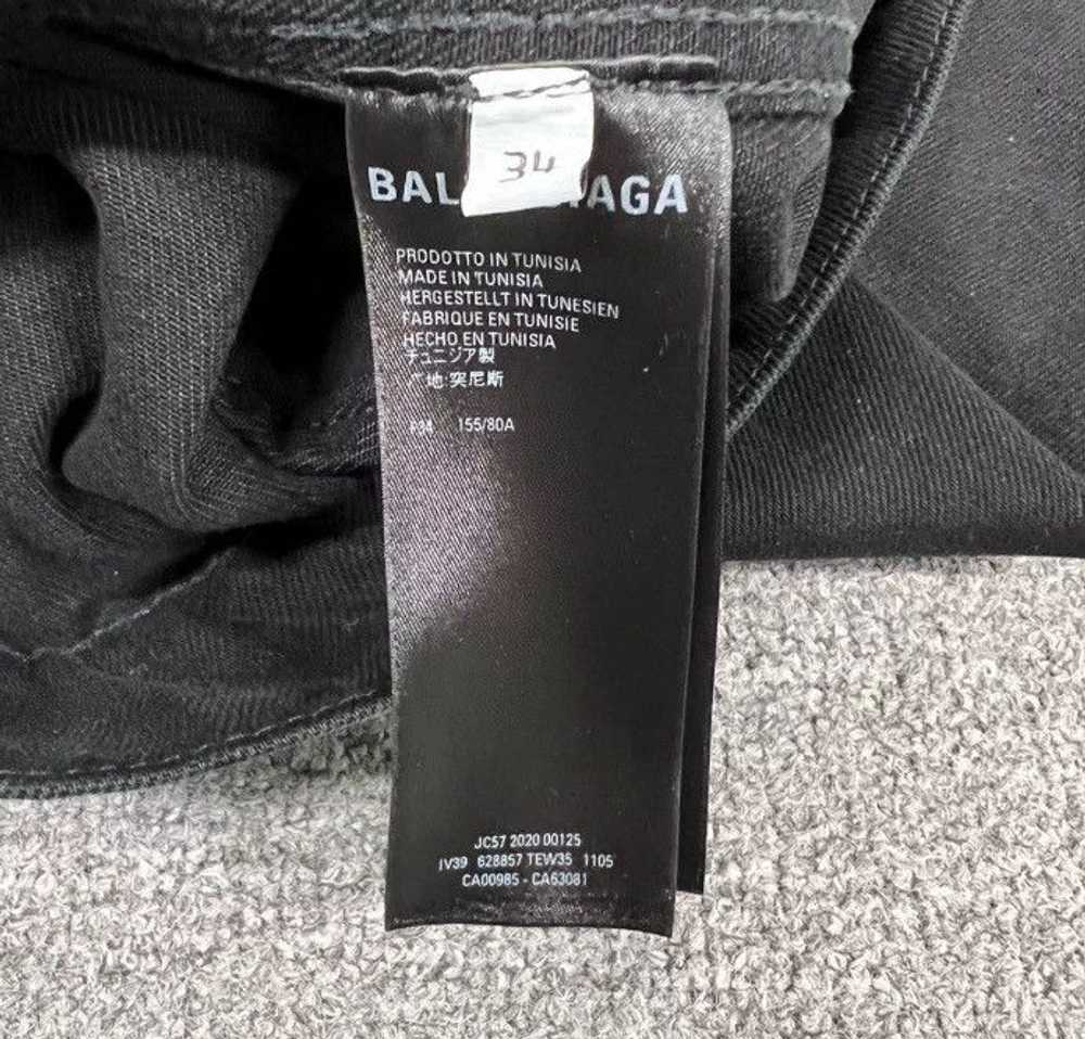 Balenciaga Balenciaga crew black denim jacket 241… - image 4