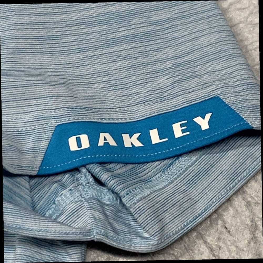 Oakley Oakley Polo Shirt Mens 2XL XXL Blue Stripe… - image 5