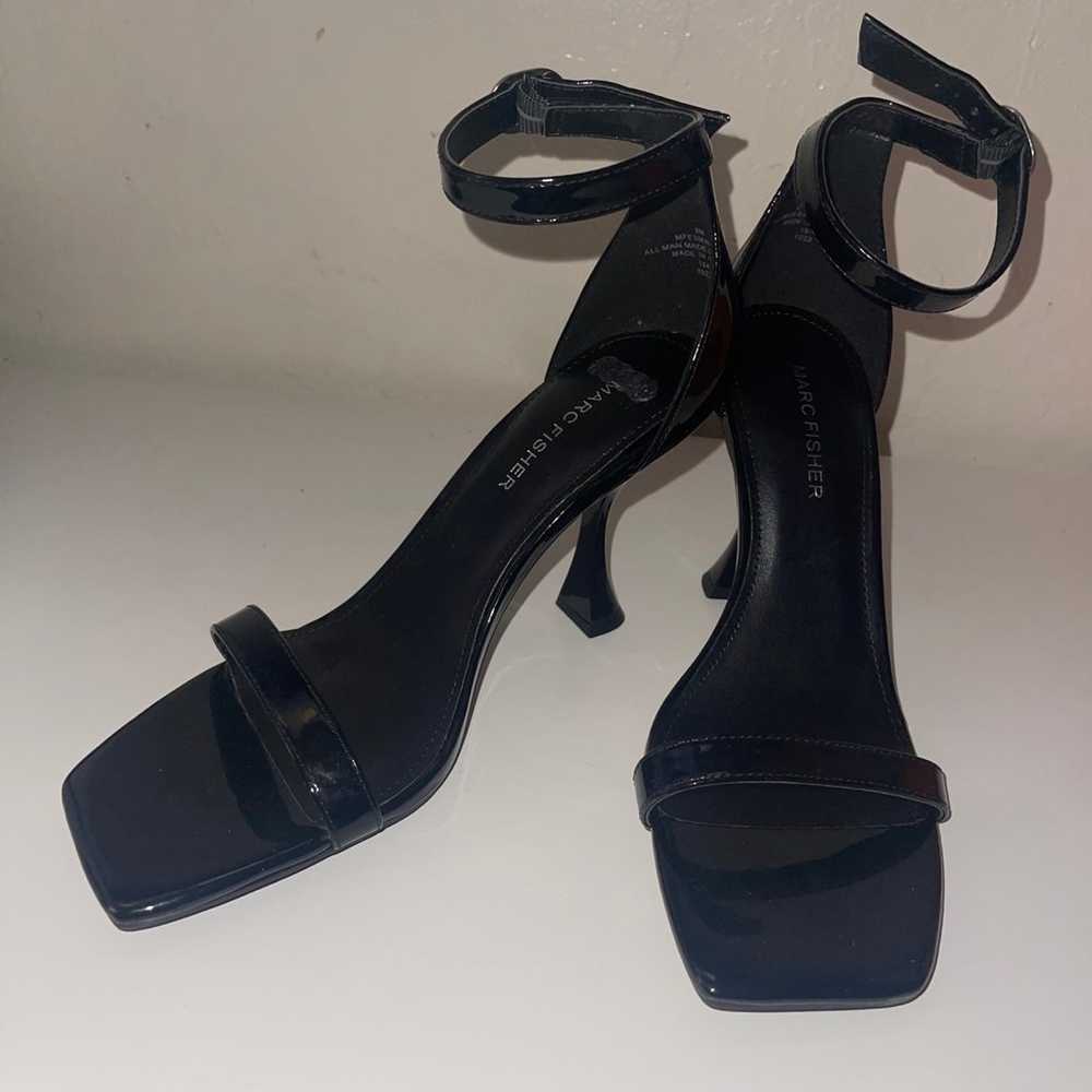 Marc Fisher Black  Ankle Strap Sandals, Size 8 - image 1