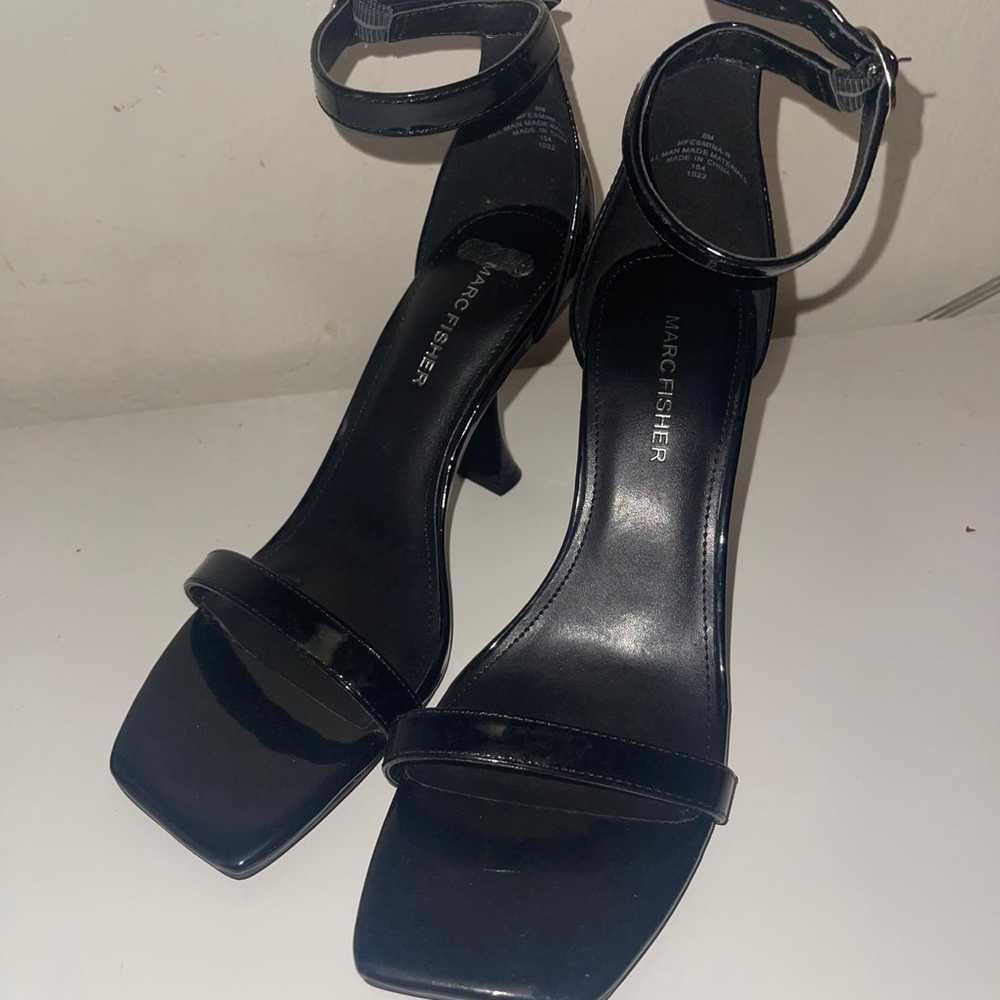 Marc Fisher Black  Ankle Strap Sandals, Size 8 - image 2