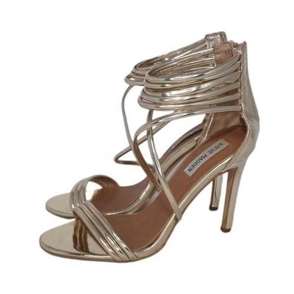 Steve Madden Fayja Gold Stiletto Heels, Size 8 - image 9