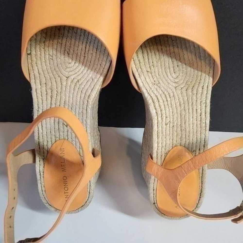 Antonio Melani Peach Colored Wedge Sandals - image 2