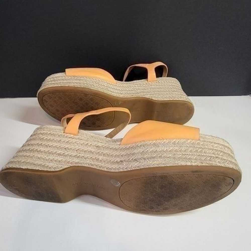 Antonio Melani Peach Colored Wedge Sandals - image 7