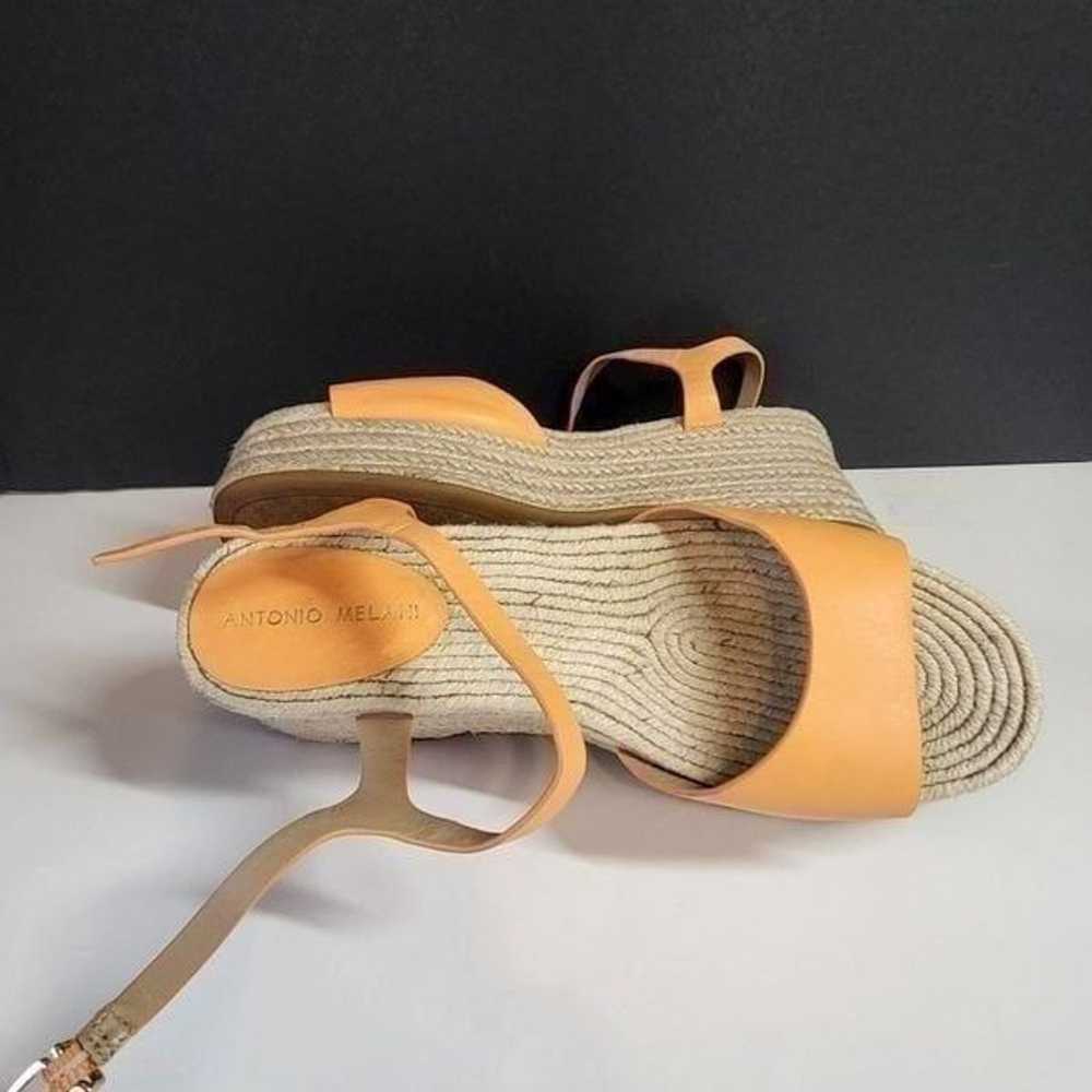 Antonio Melani Peach Colored Wedge Sandals - image 9