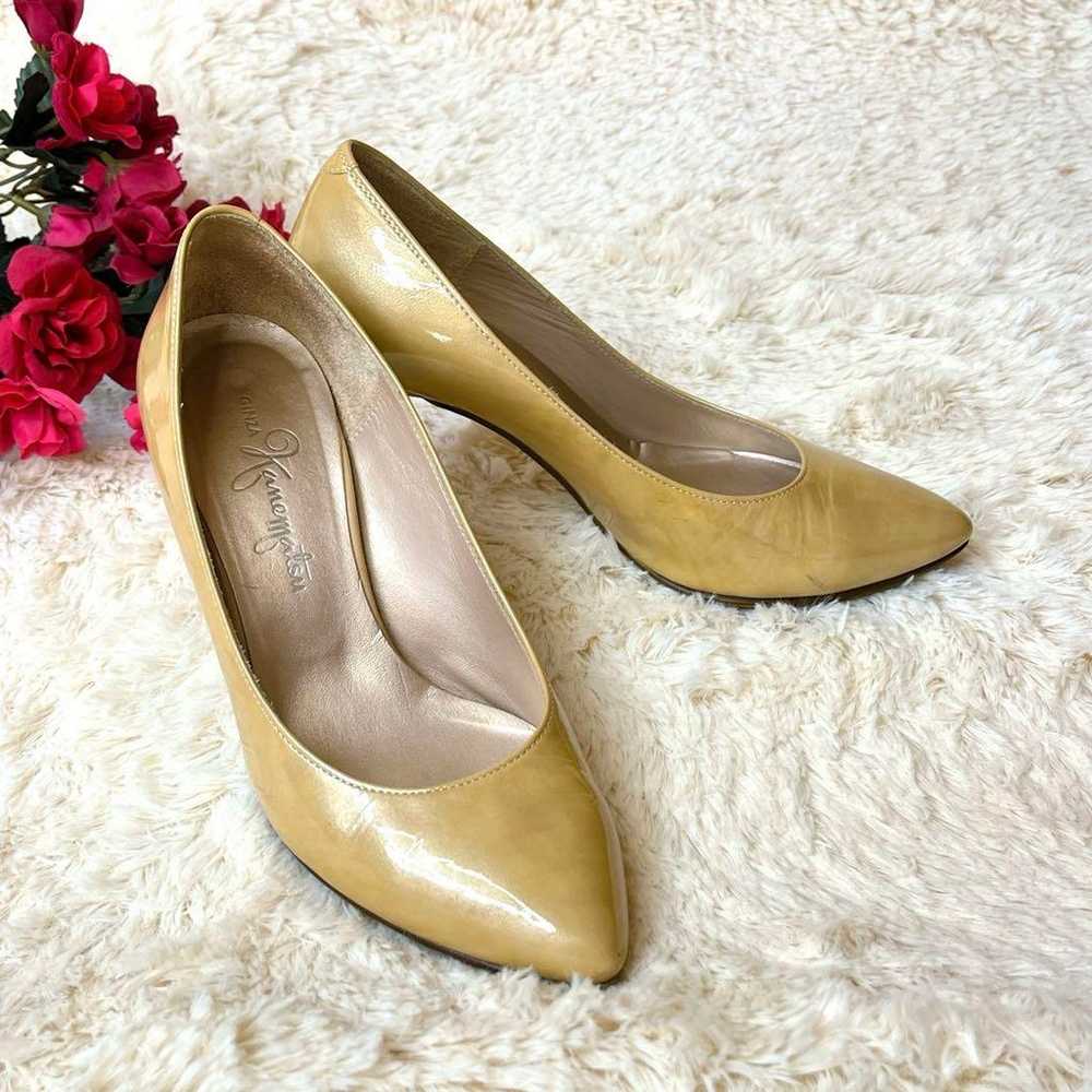 Ginza Kanematsu Pumps, Enamel Beige, 23cm, Pointe… - image 2