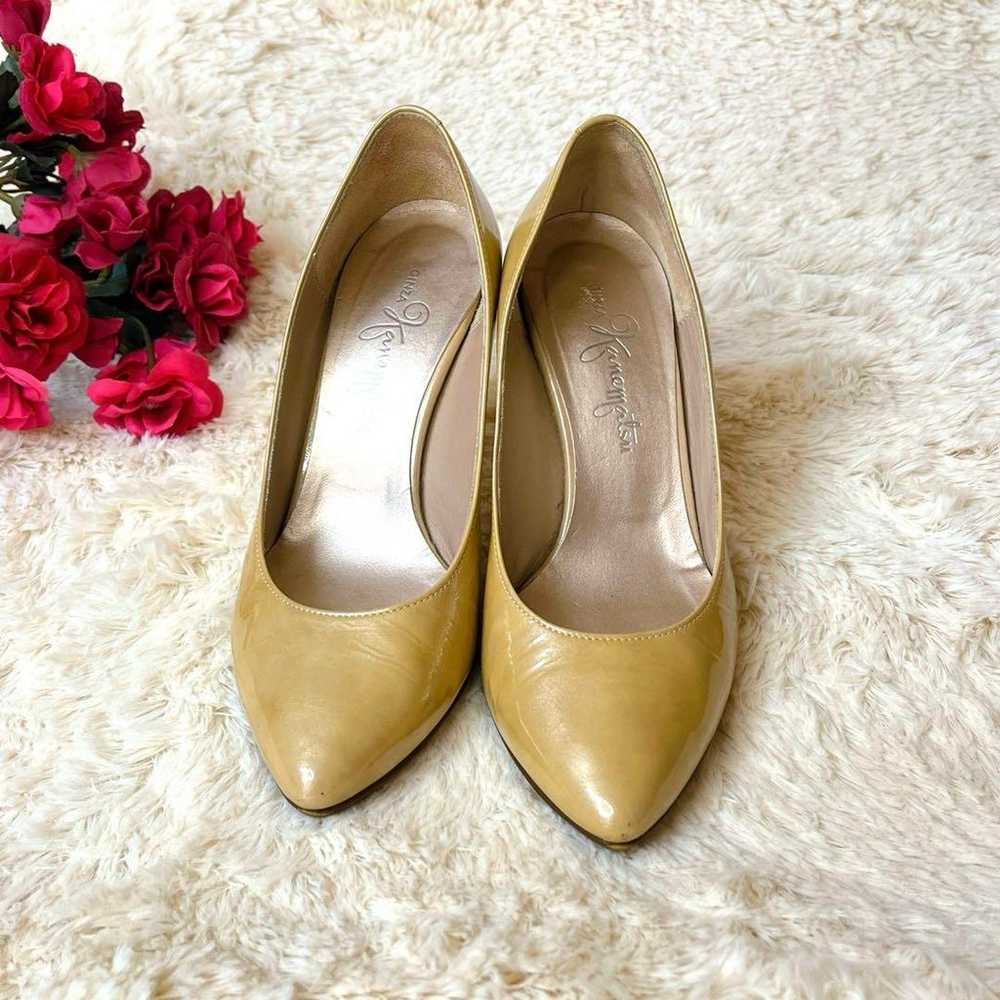 Ginza Kanematsu Pumps, Enamel Beige, 23cm, Pointe… - image 3