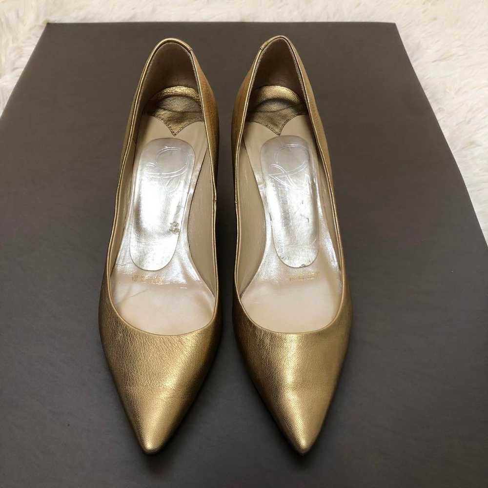 Seven Twelve Thirty Leather Gold Pumps Size 35 22… - image 2