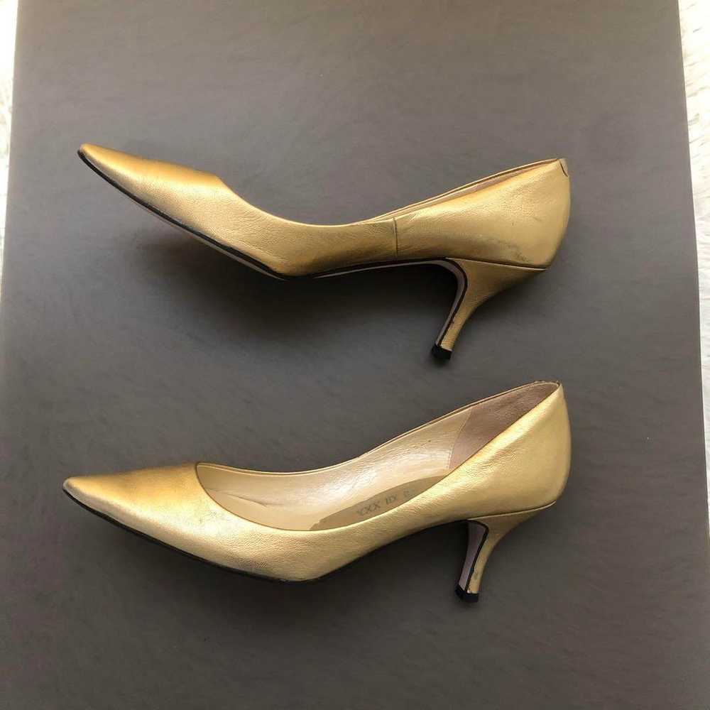 Seven Twelve Thirty Leather Gold Pumps Size 35 22… - image 5