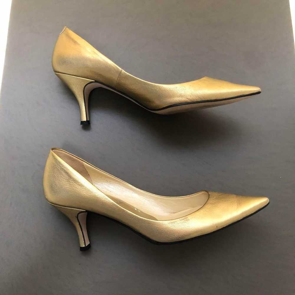 Seven Twelve Thirty Leather Gold Pumps Size 35 22… - image 6